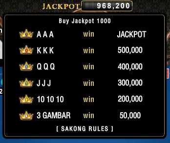 Jackpot Sakong Online | Server Qiu
